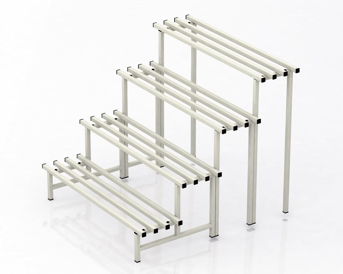4-Tier Metal Flower Vase Stand | Heavy Duty Iron Plant Holder for Balcony, Garden, Home Décor | Indoor & Outdoor Multi-Purpose Pot Rack | Space-Saving & Durable (White) - Image 8