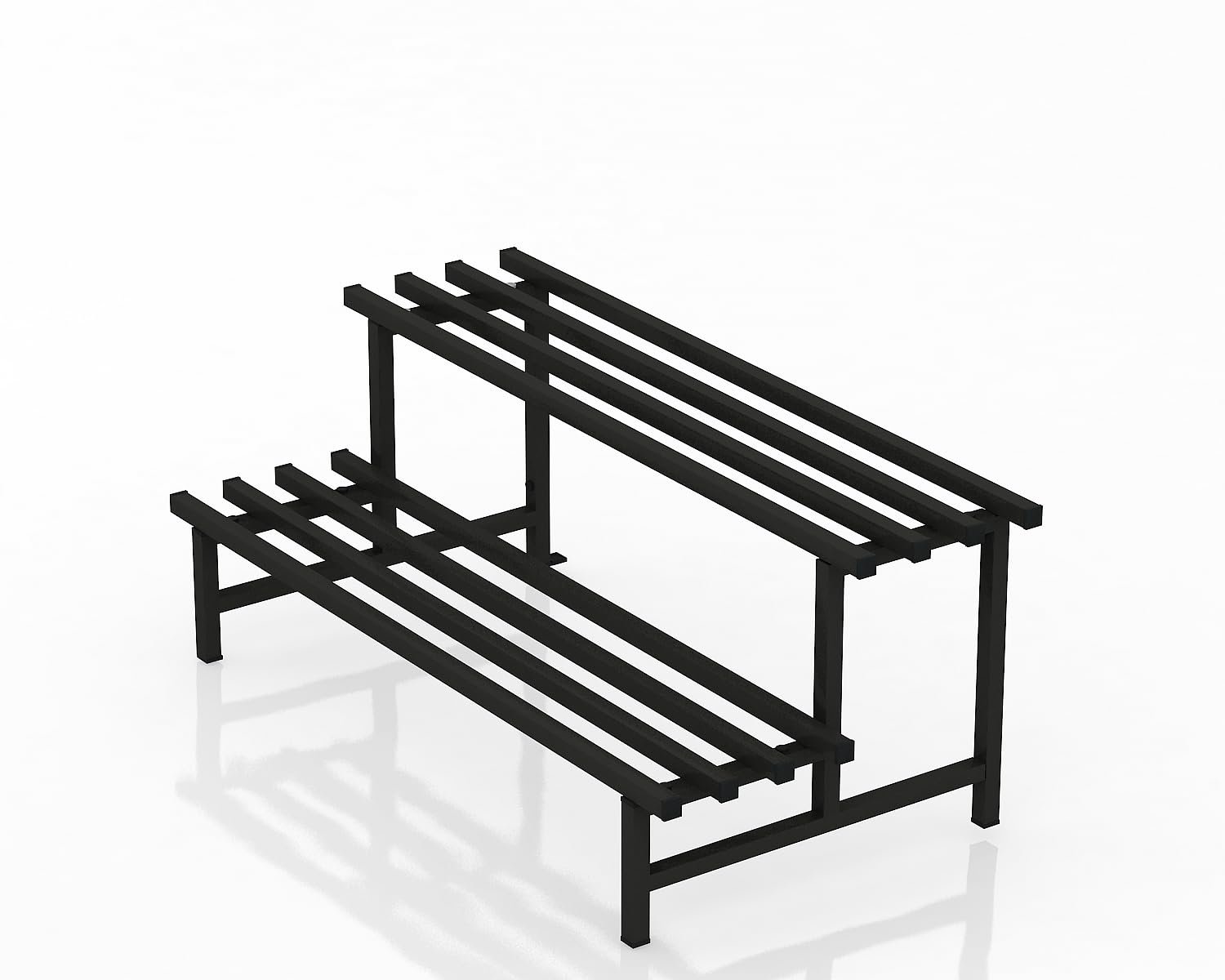 HD4-6 2-Tier Metal Plant Stand Stylish & Sturdy Iron Rack for Home, Balcony & Garden | Space-Saving, Durable & Ideal for Indoor & Outdoor Decor (Black) - Image 7