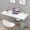 31 x 18.5 inches Wood Wall Mounted Round Corner Folding Wall Study Table with Cup Holder | Wall Mount Table with Drawer | Foldable Laptop Desk for Home and Office Computer- White - Image 2