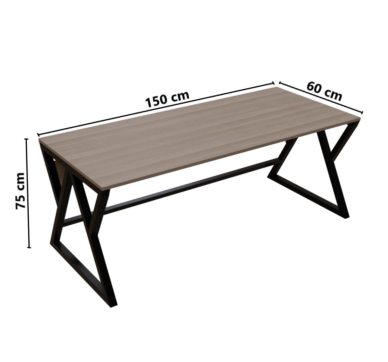OT1-2.jpg Krayog Luxiwood Daffodil Computer Table in Engineered Wood with Flat Surface, Multi-Usage Laptop Desk & Home Office, Desk Sturdy Gaming Table (Beige) (1 Years Warranty) - Image 2