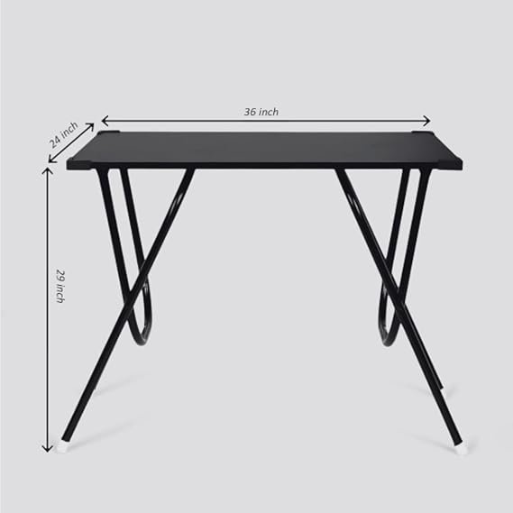 OT10.2 Portable Study Table, Computer Desk for Office Work, Laptop Desk, 2 Seater Dining Table for Home and Office (Windsor-Exotic Teak Colour) - Image 3