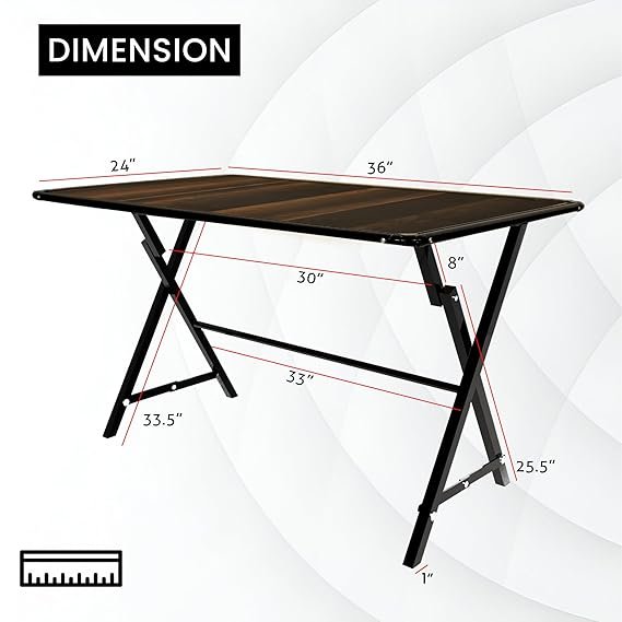 OT11-2 Multipurpose  |  Study Table | Computer Desk |  Office Work | Laptop Desk | 2/4 Seater Dining Table for Home and Office (Mocha Brown, 2 X 3 ft) - Image 3