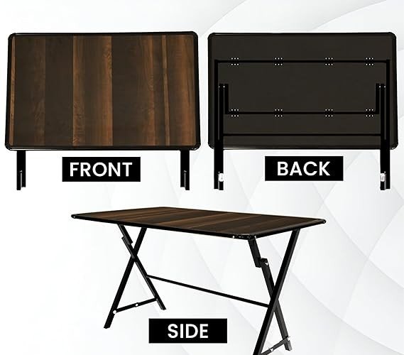 OT11-3 Multipurpose  |  Study Table | Computer Desk |  Office Work | Laptop Desk | 2/4 Seater Dining Table for Home and Office (Mocha Brown, 2 X 3 ft) - Image 4