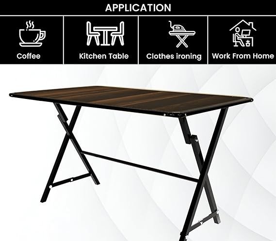 OT11-4 Multipurpose  |  Study Table | Computer Desk |  Office Work | Laptop Desk | 2/4 Seater Dining Table for Home and Office (Mocha Brown, 2 X 3 ft) - Image 5
