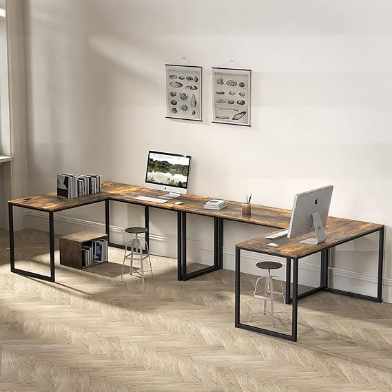 OT12-2 Computer Desk for Office, Study Table for Home, Modern Computer Desk for Work, Home Study and Writing Table,Plywood Desk, Rustic Brown_120x60x75 cm (Rustic Brown) - Image 3