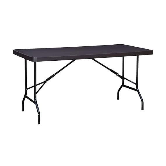 OT13-3 5 Feet Rectangle Table with Metal Legs (Brown) - Image 4