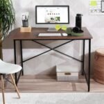 Office Table - Study Table for Students, Adults Work Table for Home - PC, Laptop, Desktop, Gaming, Computer Table with Spacious Tabletop Multipurpose Table (Walnut-L 91 x B 60.5 x H 75cm)