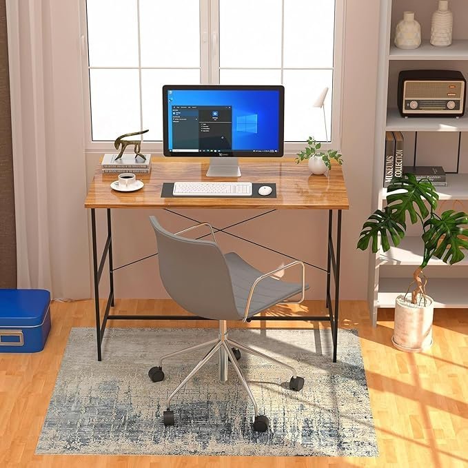 OT2-3.jpg Krayog Home Work Desk Study Table | Computer Table for Home | Office Table | Desktop and Laptop Table | Office Desk (Walnut) - Image 3