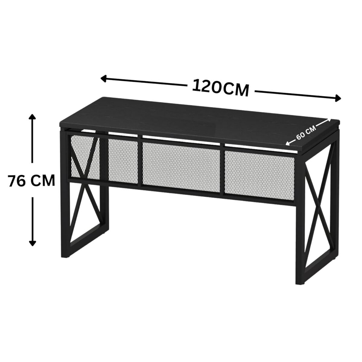 Krayog Metal Modern Computer Table for Home PC Multipurpose Office Desk for Home & Work | Gaming Table, Computer Table, Desktop Table for Home Office (120 CM - Black, DIY Installation) - Image 3