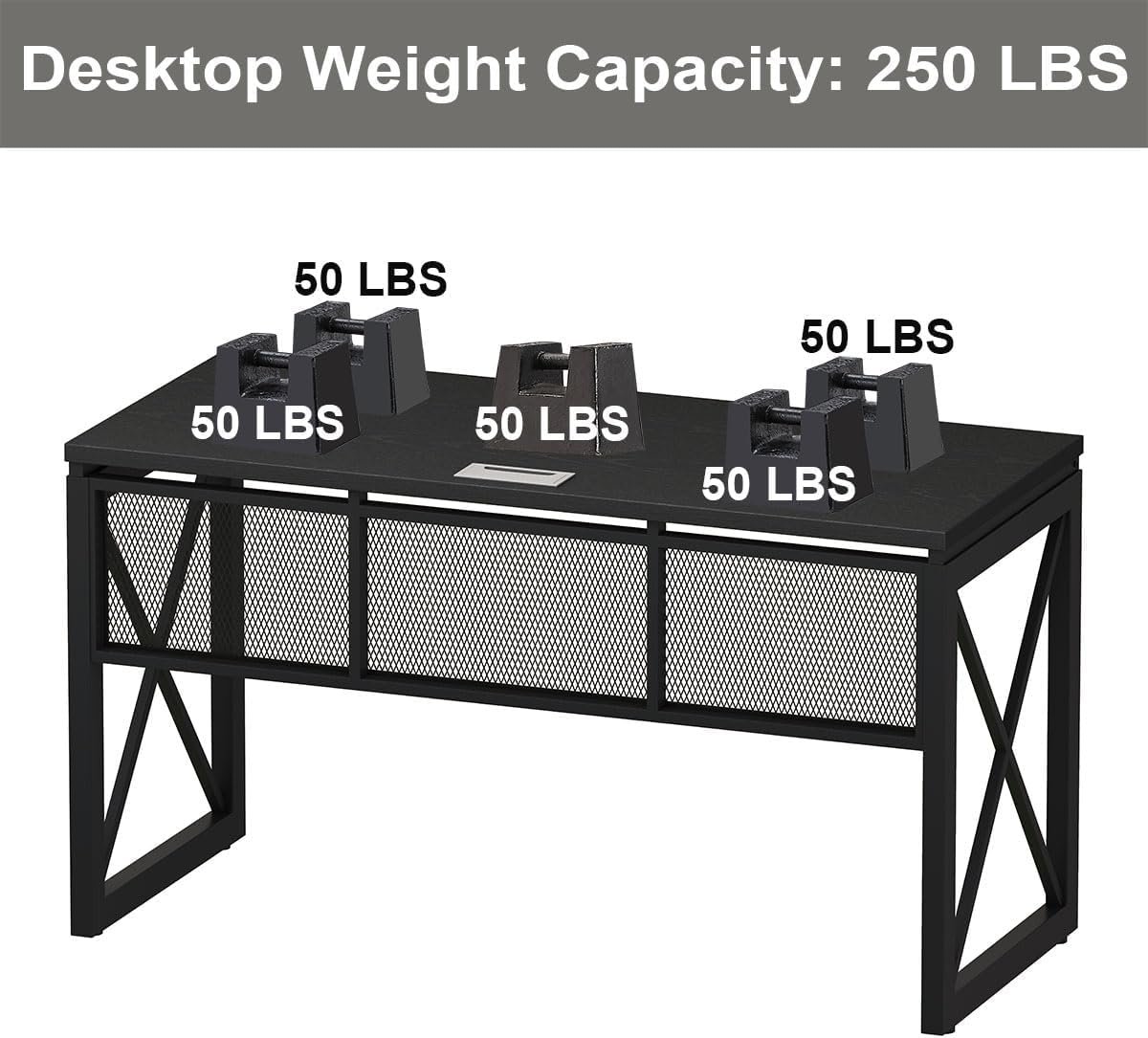 OT4-4 Krayog Metal Modern Computer Table for Home PC Multipurpose Office Desk for Home & Work | Gaming Table, Computer Table, Desktop Table for Home Office (120 CM - Black, DIY Installation) - Image 5