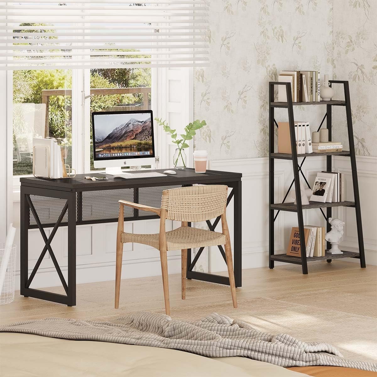 OT4-5 Krayog Metal Modern Computer Table for Home PC Multipurpose Office Desk for Home & Work | Gaming Table, Computer Table, Desktop Table for Home Office (120 CM - Black, DIY Installation) - Image 6