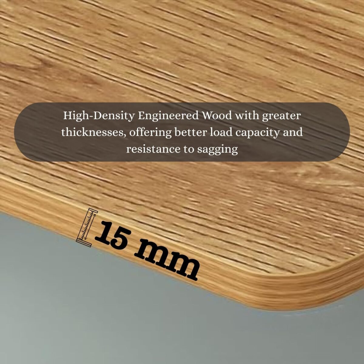 Engineered Wood Wall Mounted  Table for Kitchen, Computer, Workstations Multi Function Computer Desk Workbench (MT-001 / Light Oak /120 × 40 cm) DIY (Do It Yourself) - Image 6