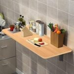 Engineered Wood Wall Mounted  Table for Kitchen, Computer, Workstations Multi Function Computer Desk Workbench (MT-001 / Light Oak /120 × 40 cm) DIY (Do It Yourself)