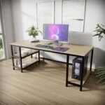 Krayog Computer Table with Open Storage I Large Study Table