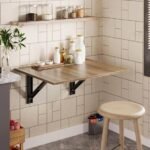 Wall MountedTable| 16 X 31 Inches| Space-Saving Wall Desk for Home & Office Use| Wall Mount Study Table Workstation| Ideal for Small Space and Easy Installation-Laurel Oak Light Colour