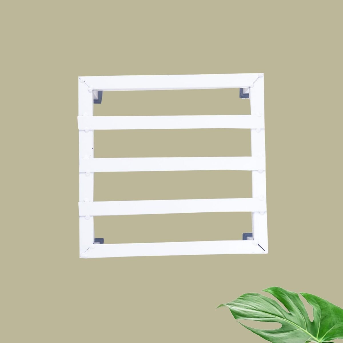 Premium Strong Flower Pot / Gamla Square Stand For indoor and Outdoor Plants | Square Shape Thick and Strong Leg For Garden, Balcony, White - Set of 8 - Image 5