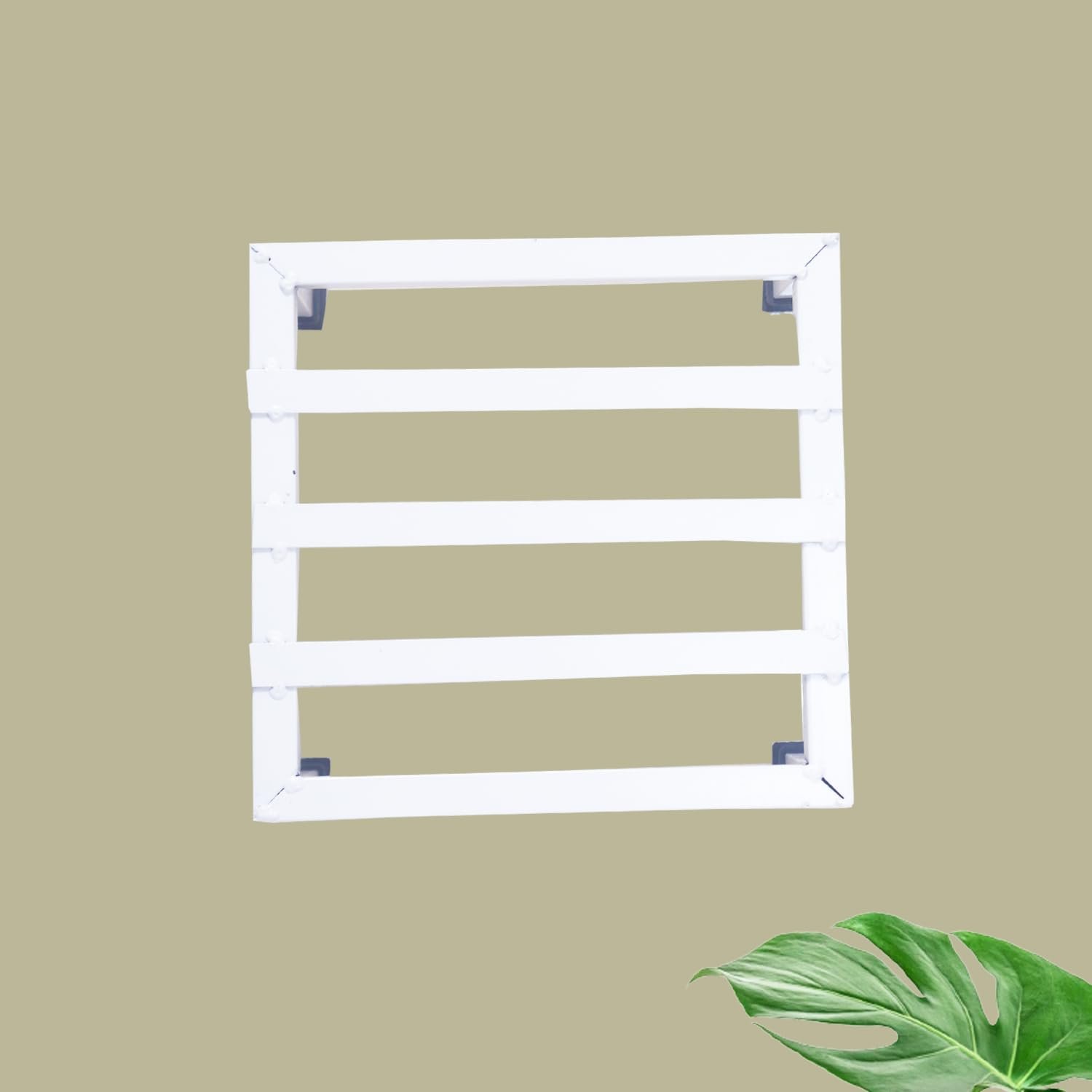 PS1-8 Premium Strong Flower Pot / Gamla Square Stand For indoor and Outdoor Plants | Square Shape Thick and Strong Leg For Garden, Balcony, White - Set of 8 - Image 5