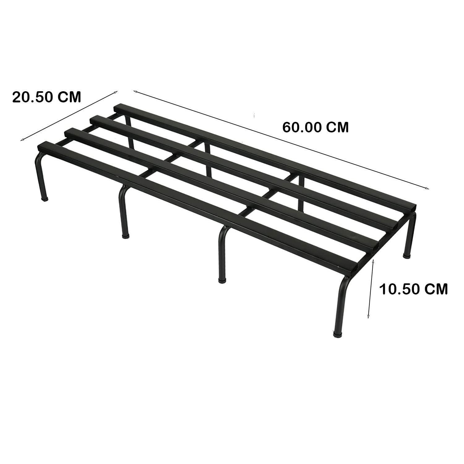PS3-3 Metal Planter Stand || Plant Stand for Pots|| Outdoor Plant Stand || Black (Set of 4) - Image 4