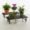 Square Tube Heavy Duty Anty Rust Iron Plant/Flower Pot Stand for Home/Balcony/Indoor & Outdoor (Set of 2) (Black)