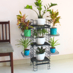 Black Shorea Plus tall plant stand