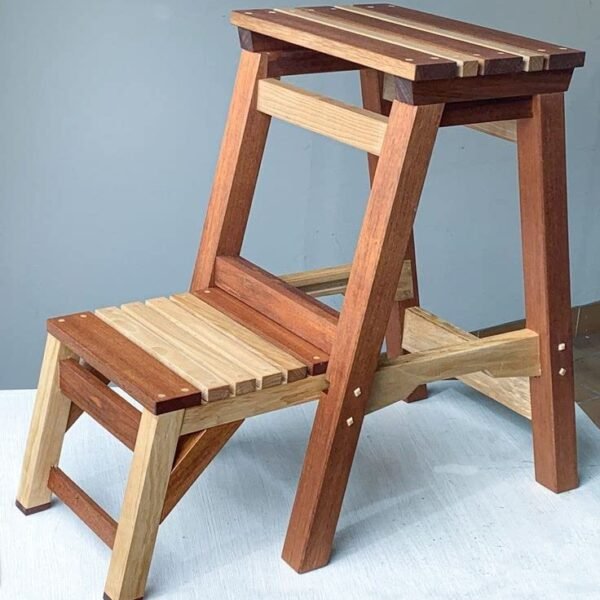 KRAYOG Freestanding Wooden Towel Rack – Multi-Tier Sheesham Wood Towel Holder with Shelf, for Bathroom & Home Décor