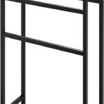 Krayog Classic Freestanding Towel Stand Black Floor Standing Towel Stand/Bath Organizer/Towel Drying Rack 43 x 18 x 80cm - Black