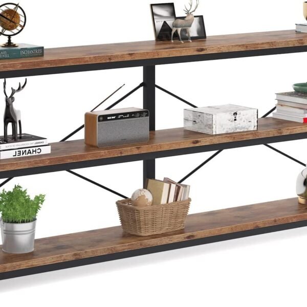 Krayog Console Table for Living Room | Entryway Table with Storage Shelf | 120 Cm Long | Sofa Side Table | Hallway Furniture/DIY - Ply Wood, Brown