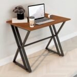 Krayog – LineX Desk | Wooden DIY Study Table/Laptop Table/Desk for Office, Home & Classroom | X-Leg Foldable Workstation | Compact & Durable Computer Desk