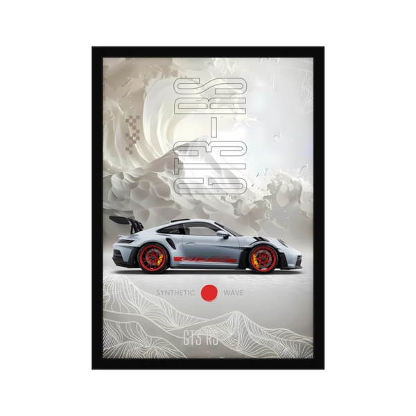 KRAYOG "Premium A4 Art Poster Frame | Modern Supercar Wall Decor for Bedroom, Office & Gaming Setup | Automotive Enthusiast Print"