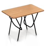 KRAYOG Foldable & Portable Study Table for Home and Office – Multipurpose Laptop & Computer Desk with Engineered Wood Top and Powder-Coated Metal Frame (FS Beech Finish)