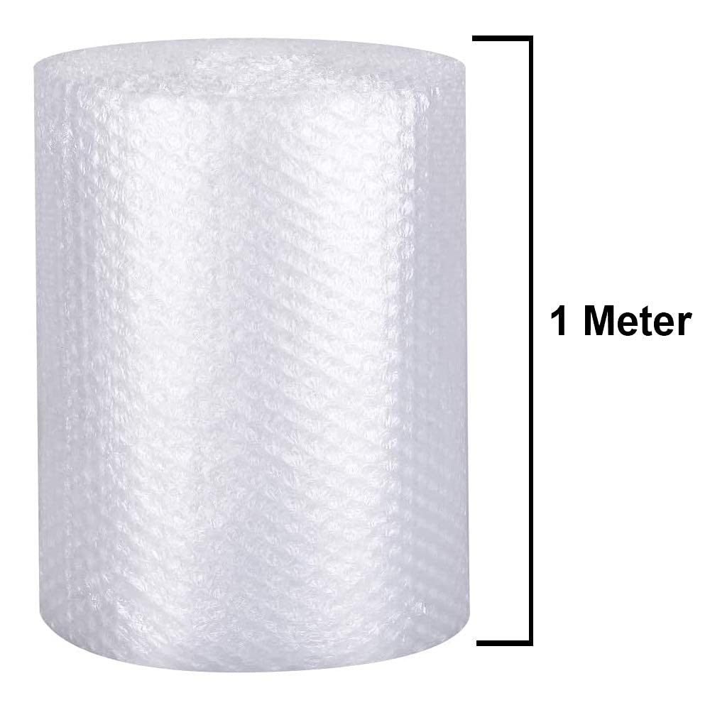 51KDw1LuThS._SL1000_ KRAYOG Premium Transparent Bubble Wrap Packing Roll – 1 Meter Wide, 50 GSM (10 Meter), Durable Cushioning for Multipurpose Packing, Moving & Shipping - Image 1