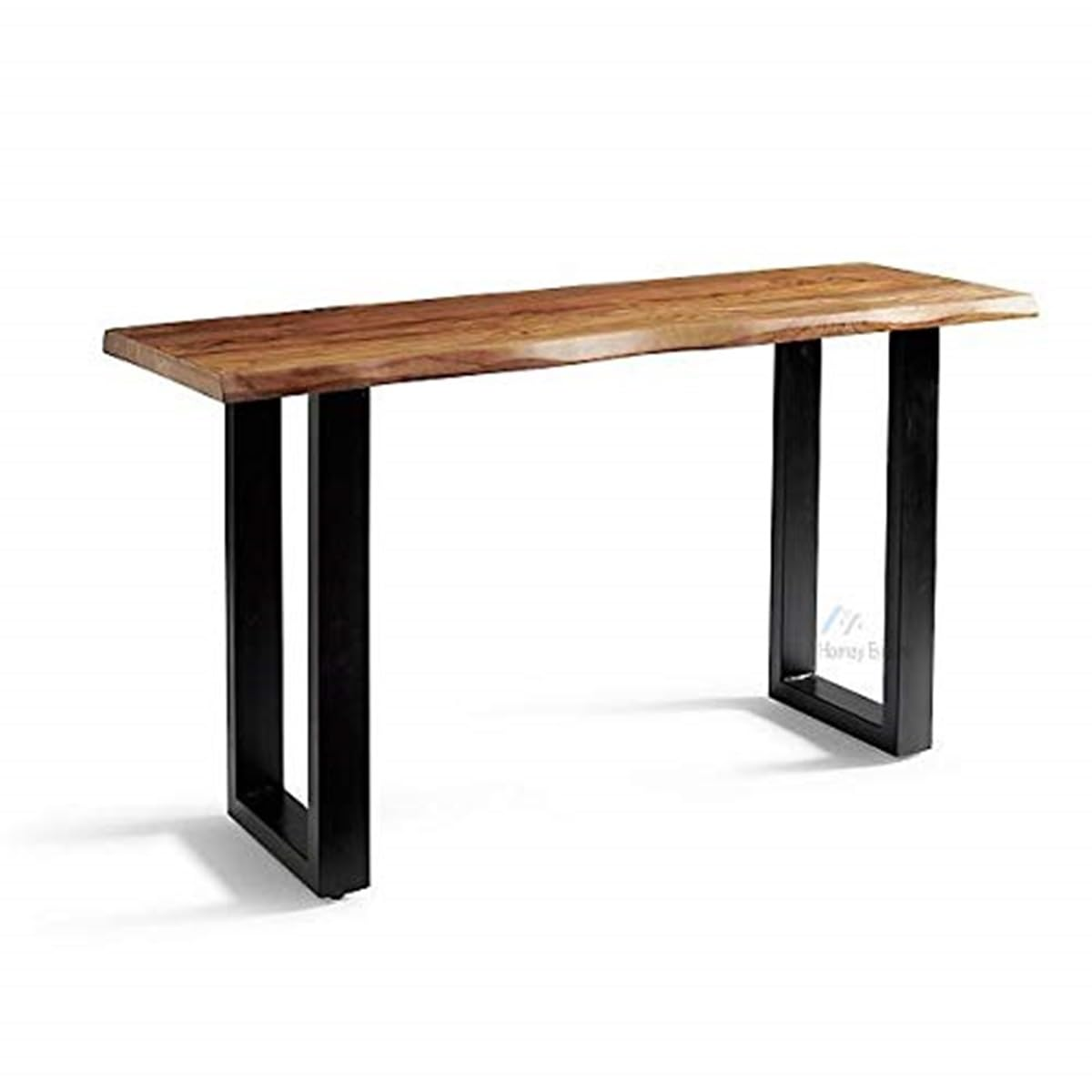 51bIzaCCleL._SL1200_ KRAYOG **Sheesham Wood Console Table for Living Room | Modern Wooden Entryway & Hallway Table for Home & Office | Solid Brown Top with Black Coated Iron Metal Frame** - Image 1
