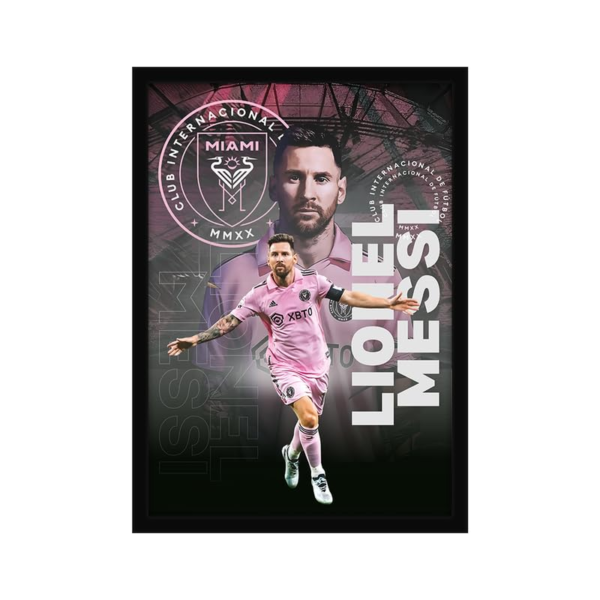 KRAYOG Football Icon-Inspired Poster Frame | Premium A4 Framed Wall Art for Bedroom, Office & Gaming Setup | Dynamic Soccer-Themed Tribute Décor for Fans & Collectors