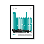 KRAYOG Mercedes-Benz Wall Art Poster | 8x12 Inch (A4) Premium Framed Car Wall Décor | Stylish Sports Car Artwork for Bedroom, Living Room & Office | Hanging Wall Frame for Car Enthusiasts