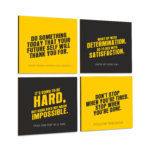 KRAYOG Set of 4 Motivational Framed Posters – 10 x 10 Inch Each (L)