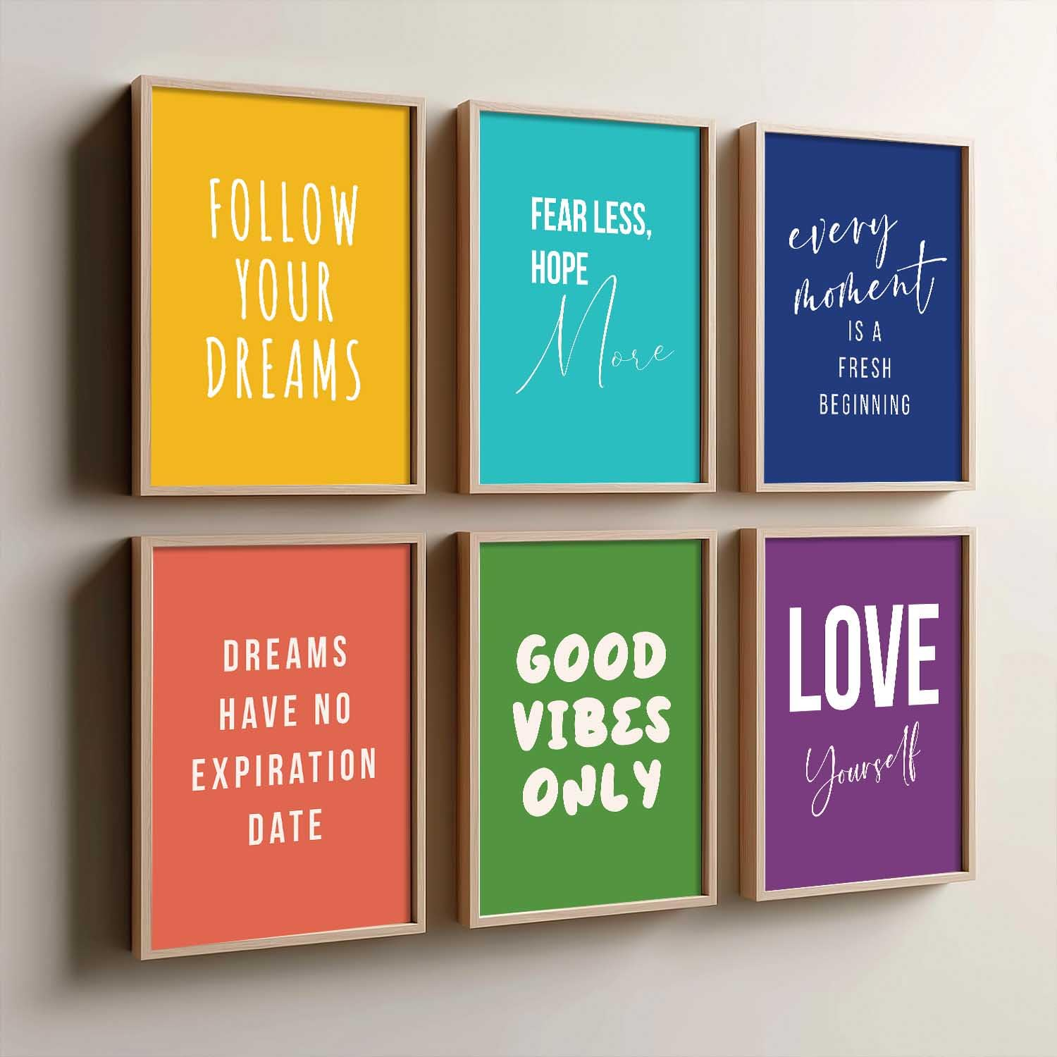 61nq78U+IuL._SL1500_ KRAYOG Inspirational Quotes Wall Frames – Motivational Wall Décor (Art 5, 10x13 Inches) - Image 1