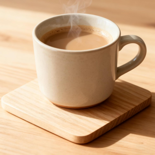 KRAYOG 4-Inch Wooden Coasters (Set of 8) – Unfinished Square Solid Wood Blanks for DIY Crafts, Painting, Laser Engraving, Resin Art & Home Décor