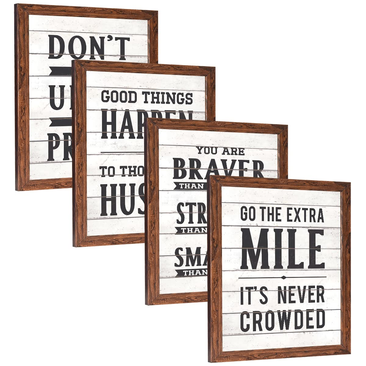 711NtPI7WNL._SL1200_ KRAYOG Motivational Quote Frames – Inspirational Wall Quotes for Office, Students & Study Room (14 x 11 Inches, Set of 4) – Classic Inspirational Quotes Collection - Image 1