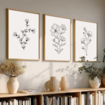 KRAYOG Botanical Framed Wall Paintings for Home Décor – Modern Wall Art Posters with Frames for Living Room, Bedroom & Office | Set of 3 (13x17 Inch)