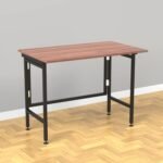 Krayog Multipurpose Foldable Study Table - Portable Wooden Utility Laptop Table Bedside - Space Saving Computer Table for Home - Foldable Dining Table (Size 100 x 60 x 72CM, Brown)