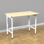 KRAYOG Multipurpose Foldable Study Table – Portable Wooden Laptop & Utility Desk for Bedside Use – Space-Saving Computer Table for Home – Foldable Dining Table (100 x 60 x 72 CM, Beige)