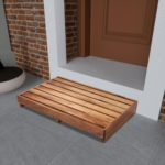KRAYOG Acacia Wood Step Platform – 3.8" Height Wooden Step Stool with Non-Slip Pads, Ready to Use, Safe Outdoor & Indoor Step for Seniors and Adults, Ideal Bedside Stool