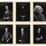 KRAYOG Set of 6 Famous People Motivational Wall Frames – Inspirational Quote Posters for Home & Office Décor, 10 x 13 Inches