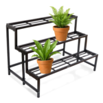 KRAYOG Heavy-Duty 3-Step Planter Stand with Easy Assembly | Indoor & Balcony Plant Pot Stand | Durable Gardening Pot Holder