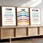 KRAYOG Large Framed Motivational Quote Posters – Aesthetic Positive & Inspirational Wall Art for Office, Living Room & Study Room – Set of 3 (13 x 17 Inches)