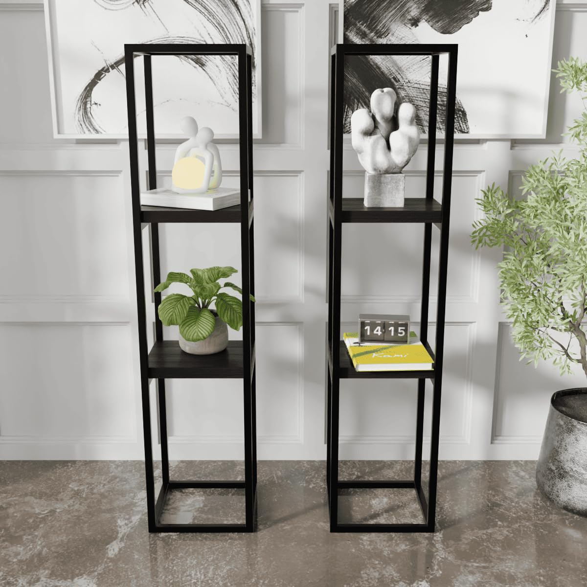 71bXy0UesrL._SL1200_ KRAYOG **Brikzo Designer Console Table for Entryway & Living Room | Contemporary Wooden Hall Table – Beige Finish** - Image 1