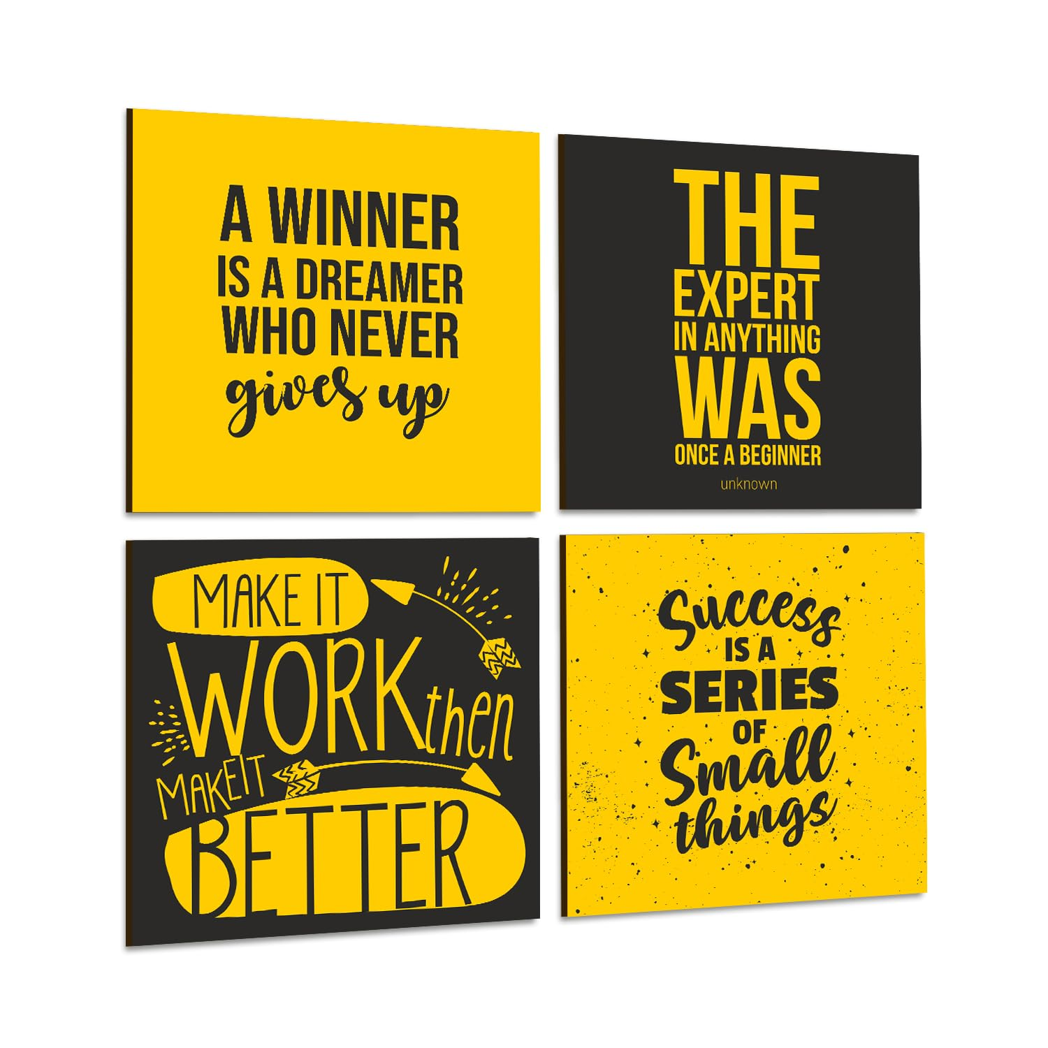 71bp2Zvuk3L._SL1500_ KRAYOG Motivational Quote Frames, Set of 4 – 10" x 10" (M) - Image 1