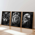 KRAYOG Motivational Quotes Framed Wall Art Set of 3 (13x17 Inch) | Aesthetic Inspirational Posters for Living Room, Bedroom, Office & Gym Décor
