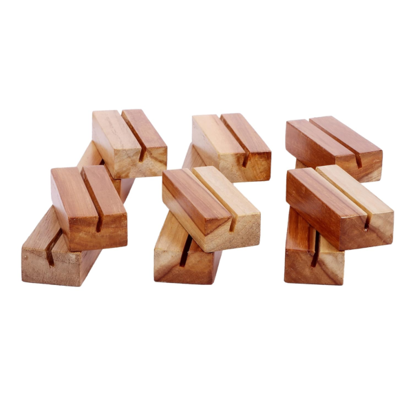 KRAYOG  Wooden Place Card Holders (Set of 12) – Table Number & Photo Display Stands for Desk, Dinner Table, Home Parties, Events & Restaurant Table Cards**
