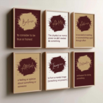 KRAYOG Inspirational Quotes Wall Décor Frame Set for Room/Office – 6 Pieces (13 x 17 Inch)